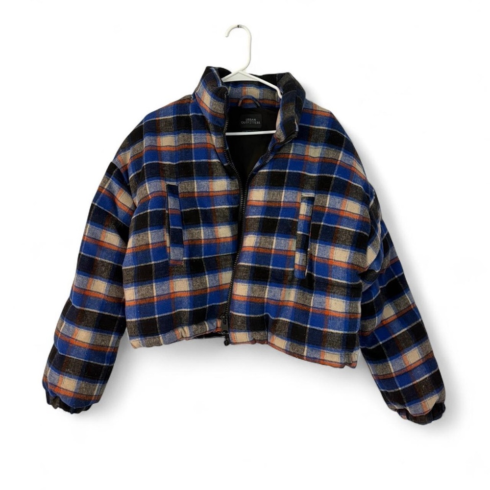 Urban Outfitters Plaid Puffer Jacket